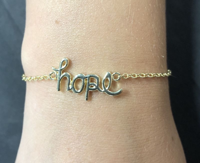 Bondep armbånd gull HOPE