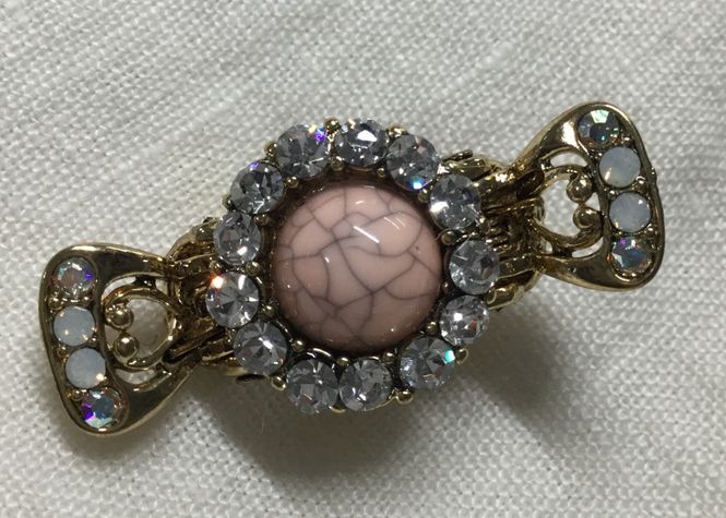 Hovedbilde Noma klype liten gull m/rosa marmor