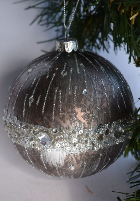 Hovedbilde Moshi julekule antikk grå 100882